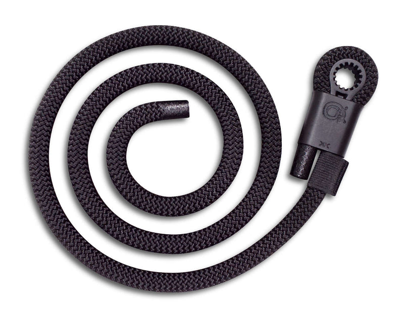 Lizard Tail Belts MAXX Lucy men's solid black big and tall rope belt