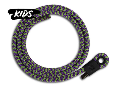 Lizard Tail Belts Ruckus Dinomight kids' purple and green rope belt