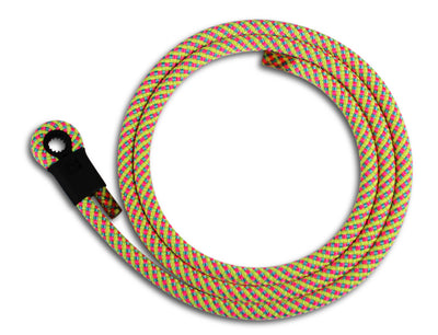 Lizard Tail Belts Molly yellow with blue and pink rope belt