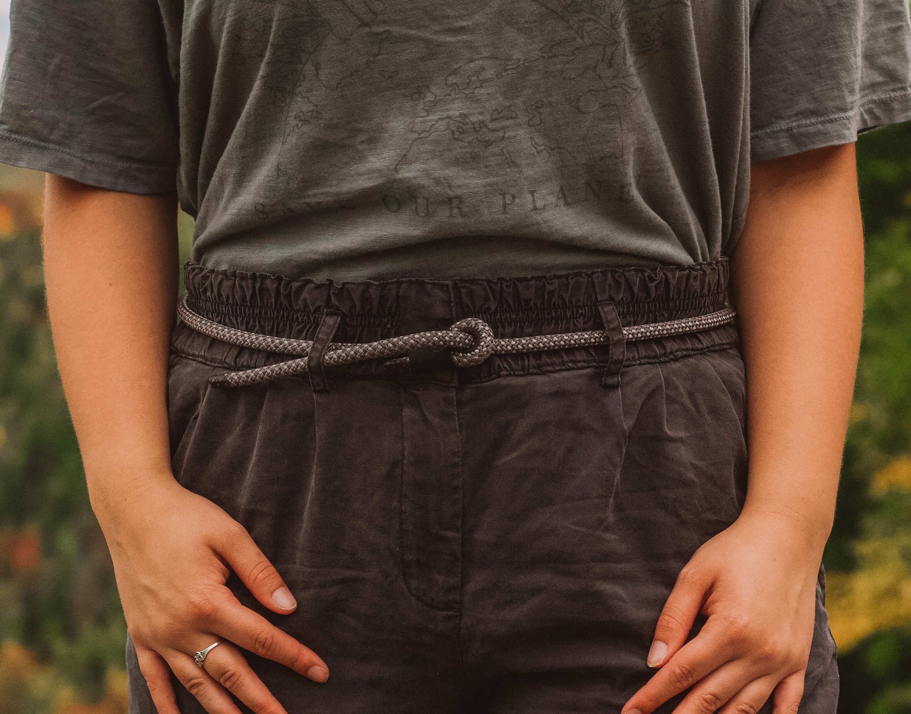 Grey Rope Belt - Storm Cord Belt | Lizard Tail Belts